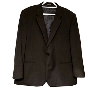 JOSEPH & FEISS MOORES BLAZER JACKET CLASSIC FIT SPORT COAT BLACK WOOL MENS 50R